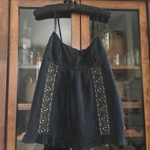 BCBG Silk & Lace Top